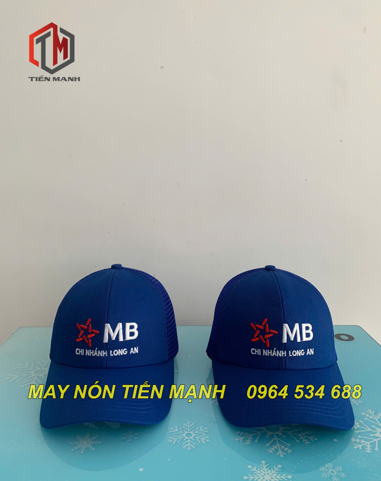 NÓN KẾT THÊU LOGO MB BANK